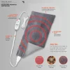 Sharper Image Calming Comfort Heat Massaging Weighted Heating Pad With Vibration, 12 Settings, 12 x 24 in, 4 lbs