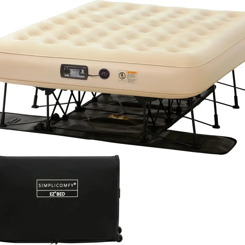 Simpli Comfy Queen EZ Air Mattress With Frame And Built-In Pump