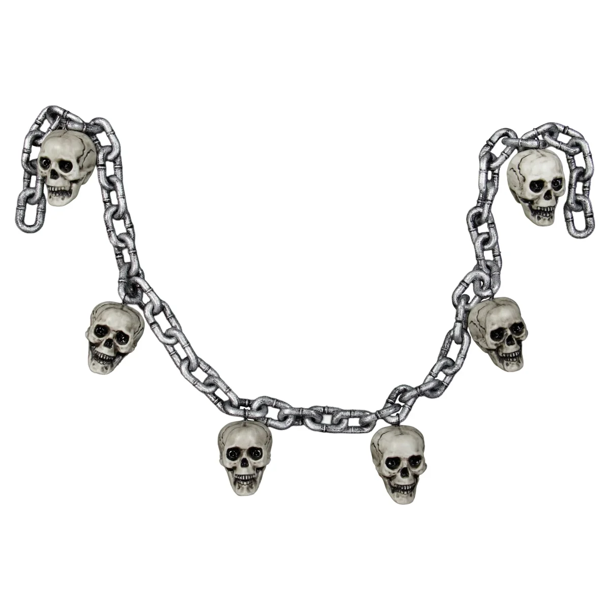 Skull Chain Decoration, Silver, 6', Halloween by Way To Celebrate