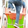SLIDEWHIZZER Outdoor Playset Slide Climber, 10 ft, Orange Green - Kids Slide
