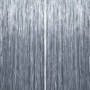 Sm:)e 2-Pack Light Bright Silver Foil Fringe Curtains for Events - Birthday, Wedding, Graduation, Christmas, Baby Shower