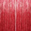 Sm:)e 2-Pack Light Bright Silver Foil Fringe Curtains for Events - Birthday, Wedding, Graduation, Christmas, Baby Shower