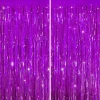 Sm:)e 2-Pack Light Bright Silver Foil Fringe Curtains for Events - Birthday, Wedding, Graduation, Christmas, Baby Shower