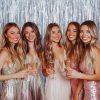 Sm:)e 2-Pack Light Bright Silver Foil Fringe Curtains for Events - Birthday, Wedding, Graduation, Christmas, Baby Shower