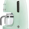 Smeg 50's Retro Style Drip Filter Coffee Machine, 10 Cups, Pastel Green