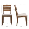 Solid Wood 5-Piece Dining Set With 47-Inch Table And Four Slat-Back Chairs