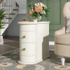 Solid Wood Chairside End Table, Two Drawers, 23.62'D x 10.63'W x 23.62'H