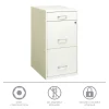Space Solutions 3 Drawer Letter Width Vertical File Cabinet With Pencil Drawer, White