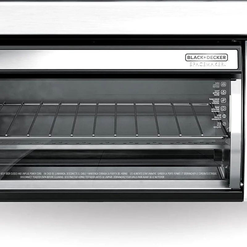 BLACK+DECKER SpaceMaker Under-Counter Toaster Oven, Black/Stainless Steel - TROS1000D