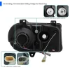 Spec-D Tuning Black LED Strip Projector Headlight Assembly Pair - 2005-2010 Chrysler 300C AWD HEMI SRT-8