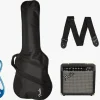 Squier by Fender Affinity Series Stratocaster HSS Electric Guitar Pack, Maple Fingerboard, Lake Placid Blue