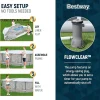 Steel Pro MAX 14 Foot x 48 Inch Round Steel Frame Above Ground Pool Set With 1,000 Filter Pump, Ladder And Cover - Gray