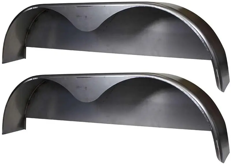 Steel Tandem-Axle Trailer Fender 72 x 10-3/4 in, 2-Pack - Welded Back Plate Design