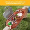 Step2 Kids' All Around Playtime Patio Kitchen Play Set With Canopy, 47.5 x 47.5 x 60 Inches - 874100