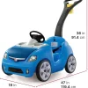 Step2 Ride-On Push Toy Car, Pink, Large, With Included Seat Belt - Whisper Ride II