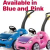 Step2 Ride-On Push Toy Car, Pink, Large, With Included Seat Belt - Whisper Ride II