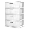 Sterilite 4 Drawer Wide Weave Tower White - 15 7/8 inch D x 21 7/8 inch W x 31 3/4 inch H