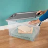 Sterilite Clear Storage Tote With Lids, 64 Quart, 6 Pack
