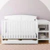 Storkcraft 5-in-1 Convertible Baby Crib & Changer, White - Steveston