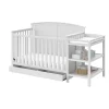 Storkcraft 5-in-1 Convertible Baby Crib & Changer, White - Steveston