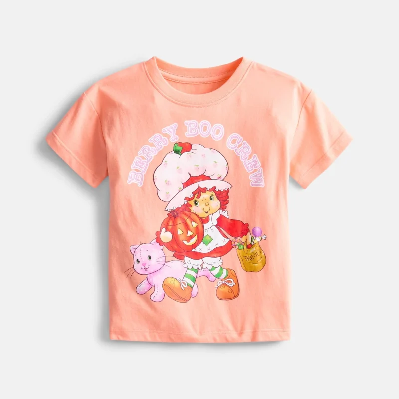 Strawberry Shortcake Toddler Girls Halloween Graphic Tee with Short Sleeves, Sizes 12M-5T