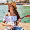 Vangoa 26 Inch Mini Travel Banjo With Remo Head And Beginner Kit