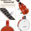 Vangoa 26 Inch Mini Travel Banjo With Remo Head And Beginner Kit