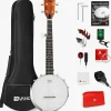 Vangoa 26 Inch Mini Travel Banjo With Remo Head And Beginner Kit