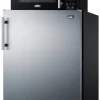 Summit Microwave And Refrigerator Combination, 24 Inch, 5.5 Cu.Ft. - MRF6BK2SSA FF6BK2SS SM903BSA1