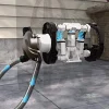 Suncast Aquawinder 125 ft Wicker Garden Hose Reel, Java
