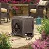 Suncast Aquawinder 125 ft Wicker Garden Hose Reel, Java