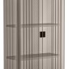 Suncast Mega Tall Resin Outdoor Storage Cabinet With 3 Shelves, Platinum Metallic