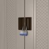 Suncast Mega Tall Resin Outdoor Storage Cabinet With 3 Shelves, Platinum Metallic