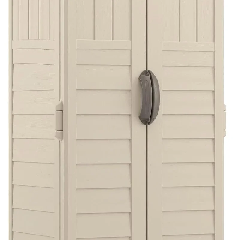 Suncast Vertical Outdoor Storage Shed - Vanilla