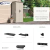 Suncast Vertical Outdoor Storage Shed - Vanilla