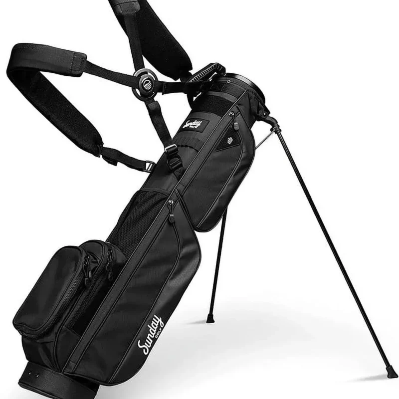 Sunday Golf Lightweight Golf Stand Bag, 3.4 Pounds, Matte Black - Loma XL