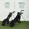 Sunday Golf Lightweight Golf Stand Bag, 3.4 Pounds, Matte Black - Loma XL