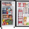 Sweetcrispy 3.2 Cu. Ft. Single-Door Mini Refrigerator With Freezer, Black