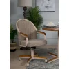 Swivel And Tilt Rolling Caster Chair With Cushioned Seat - Casual Dining Office Or Home Use