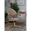 Swivel And Tilt Rolling Caster Chair With Cushioned Seat - Casual Dining Office Or Home Use