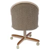 Swivel And Tilt Rolling Caster Chair With Cushioned Seat - Casual Dining Office Or Home Use