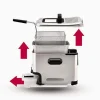 T-Fal Ultimate Steel Deep Fryer With Basket, 3.5 Liter Oil And 2.6 Pound Food Capacity - EZ Clean Pro