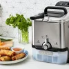T-Fal Ultimate Steel Deep Fryer With Basket, 3.5 Liter Oil And 2.6 Pound Food Capacity - EZ Clean Pro