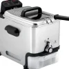 T-Fal Ultimate Steel Deep Fryer With Basket, 3.5 Liter Oil And 2.6 Pound Food Capacity - EZ Clean Pro