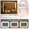 T4TREAM 48in Fluted Makeup Vanity Desk With 36in Mirror, Lights, 5 Drawers And Adjustable Shelves - White
