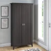 Tall Freestanding Storage Cabinet With Doors And 5 Shelves