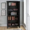 Tall Freestanding Storage Cabinet With Doors And 5 Shelves