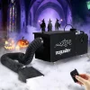 TCFUNDY 1500W Low Lying Fog Machine, Dry-Ice Effect Fogger w/ Tube, Ground Smoke Machine w/ DMX & Wireless Remote Contro
