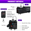 TCFUNDY 1500W Low Lying Fog Machine, Dry-Ice Effect Fogger w/ Tube, Ground Smoke Machine w/ DMX & Wireless Remote Contro