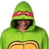 Teenage Mutant Ninja Turtles Mens' Adult Hooded Union Suit TMNT Character 1PC Costume Sleep Pajama Lounge